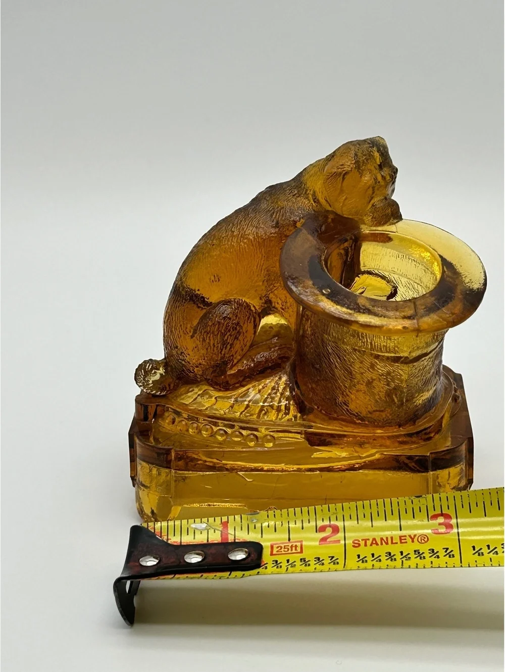 EAPG Belmont Glassworks Dog and Hat Toothpicks Holder- late 19th centurey